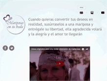 Tablet Screenshot of mariposasentuboda.com